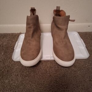 Women's Tan High-Top Sneakers